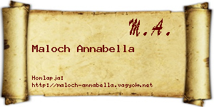 Maloch Annabella névjegykártya